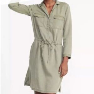 Old Navy tie waist shirt dress size small